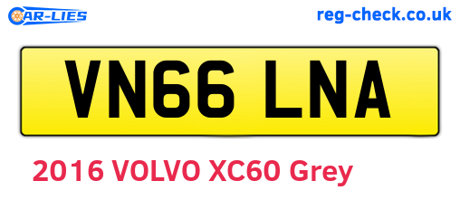 VN66LNA are the vehicle registration plates.