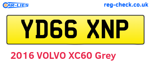 YD66XNP are the vehicle registration plates.