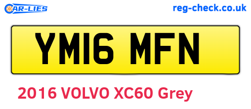 YM16MFN are the vehicle registration plates.