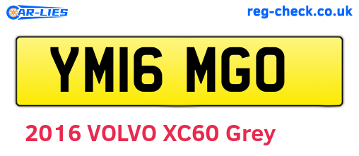YM16MGO are the vehicle registration plates.