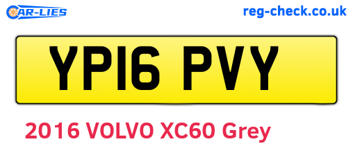 YP16PVY are the vehicle registration plates.