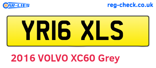 YR16XLS are the vehicle registration plates.