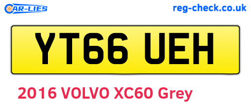 YT66UEH are the vehicle registration plates.