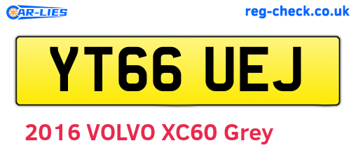 YT66UEJ are the vehicle registration plates.