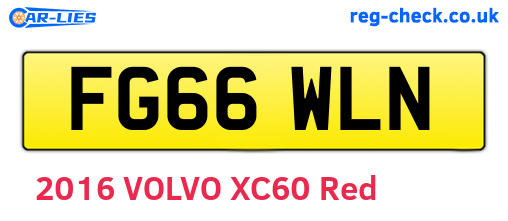 FG66WLN are the vehicle registration plates.