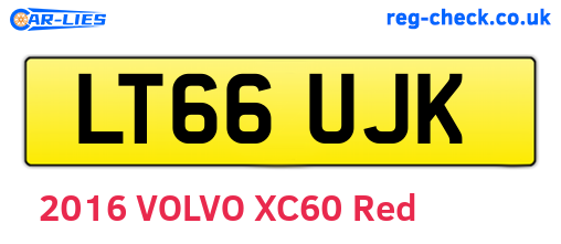 LT66UJK are the vehicle registration plates.