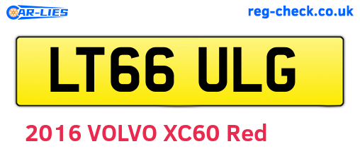 LT66ULG are the vehicle registration plates.