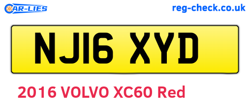 NJ16XYD are the vehicle registration plates.
