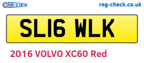 SL16WLK are the vehicle registration plates.