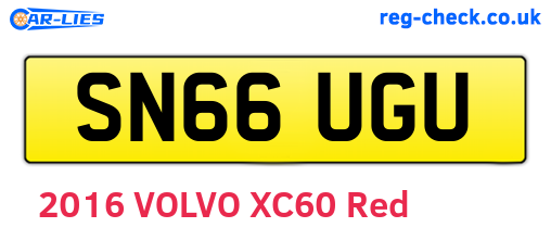 SN66UGU are the vehicle registration plates.