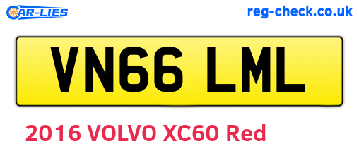 VN66LML are the vehicle registration plates.