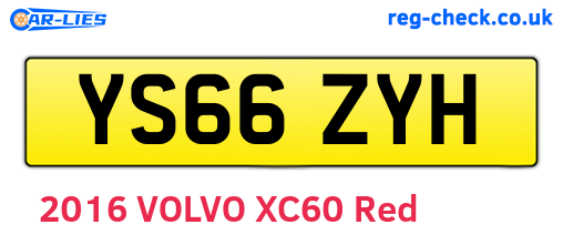 YS66ZYH are the vehicle registration plates.