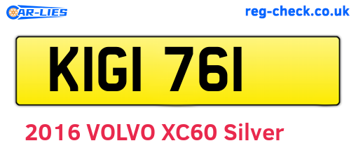 KIG1761 are the vehicle registration plates.
