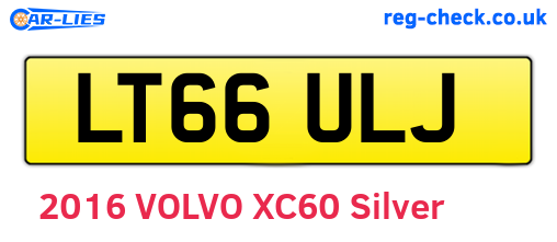 LT66ULJ are the vehicle registration plates.