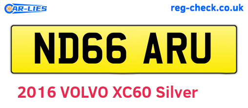 ND66ARU are the vehicle registration plates.