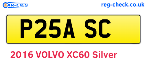P25ASC are the vehicle registration plates.