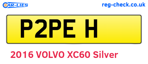 P2PEH are the vehicle registration plates.