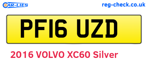PF16UZD are the vehicle registration plates.