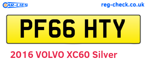 PF66HTY are the vehicle registration plates.