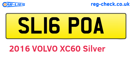 SL16POA are the vehicle registration plates.