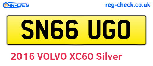 SN66UGO are the vehicle registration plates.