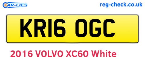 KR16OGC are the vehicle registration plates.