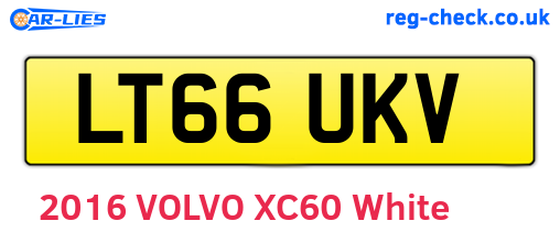 LT66UKV are the vehicle registration plates.