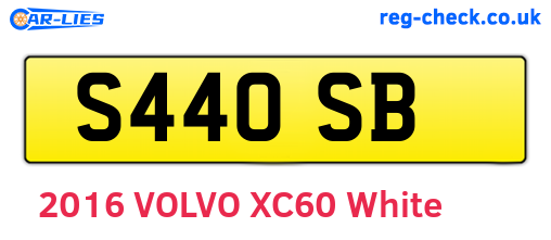 S44OSB are the vehicle registration plates.