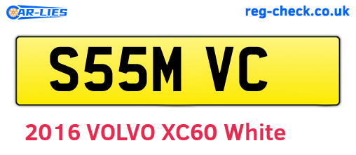 S55MVC are the vehicle registration plates.
