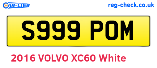 S999POM are the vehicle registration plates.