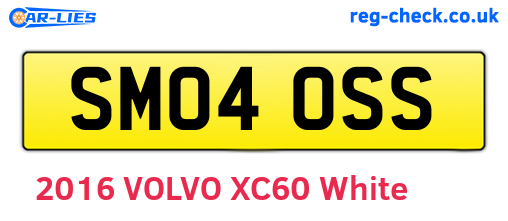 SM04OSS are the vehicle registration plates.