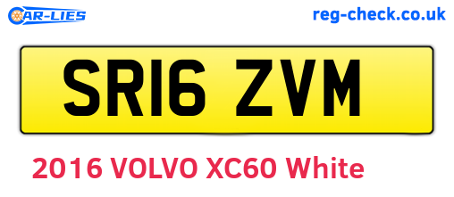 SR16ZVM are the vehicle registration plates.
