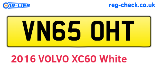 VN65OHT are the vehicle registration plates.