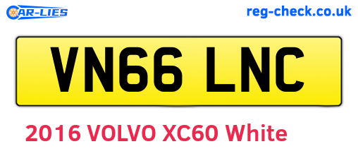 VN66LNC are the vehicle registration plates.