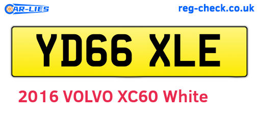 YD66XLE are the vehicle registration plates.