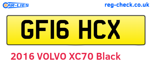 GF16HCX are the vehicle registration plates.