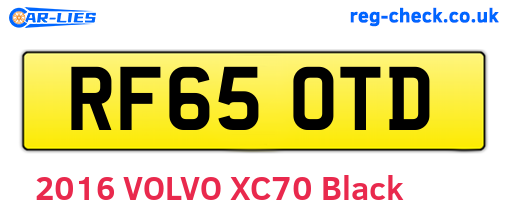 RF65OTD are the vehicle registration plates.