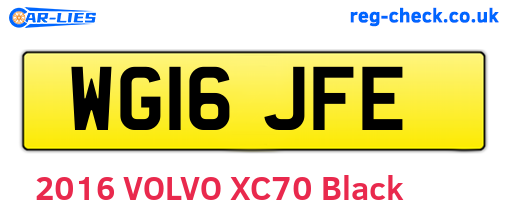 WG16JFE are the vehicle registration plates.