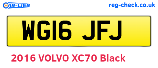 WG16JFJ are the vehicle registration plates.