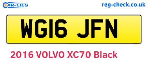 WG16JFN are the vehicle registration plates.