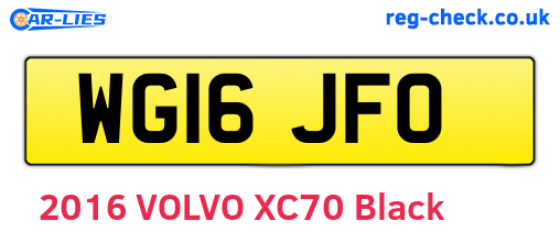 WG16JFO are the vehicle registration plates.