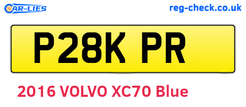 P28KPR are the vehicle registration plates.