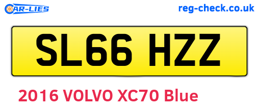 SL66HZZ are the vehicle registration plates.
