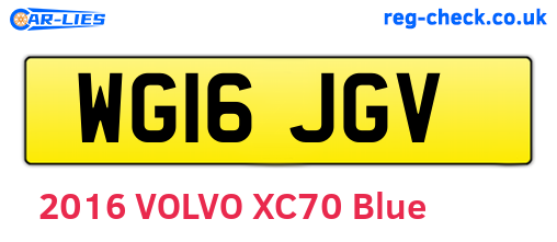 WG16JGV are the vehicle registration plates.