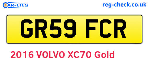 GR59FCR are the vehicle registration plates.