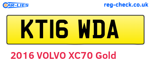 KT16WDA are the vehicle registration plates.