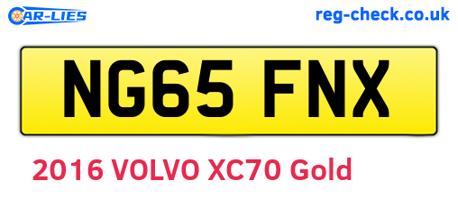 NG65FNX are the vehicle registration plates.