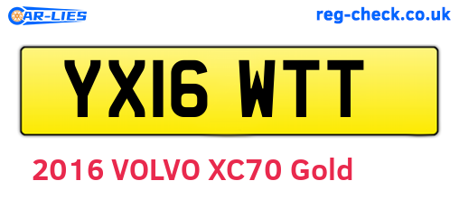 YX16WTT are the vehicle registration plates.