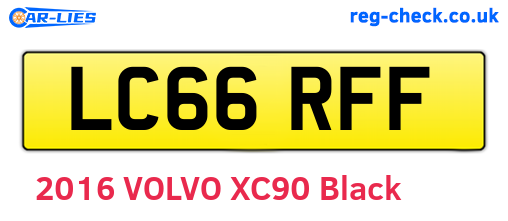 LC66RFF are the vehicle registration plates.