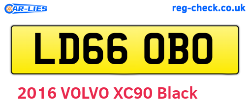 LD66OBO are the vehicle registration plates.